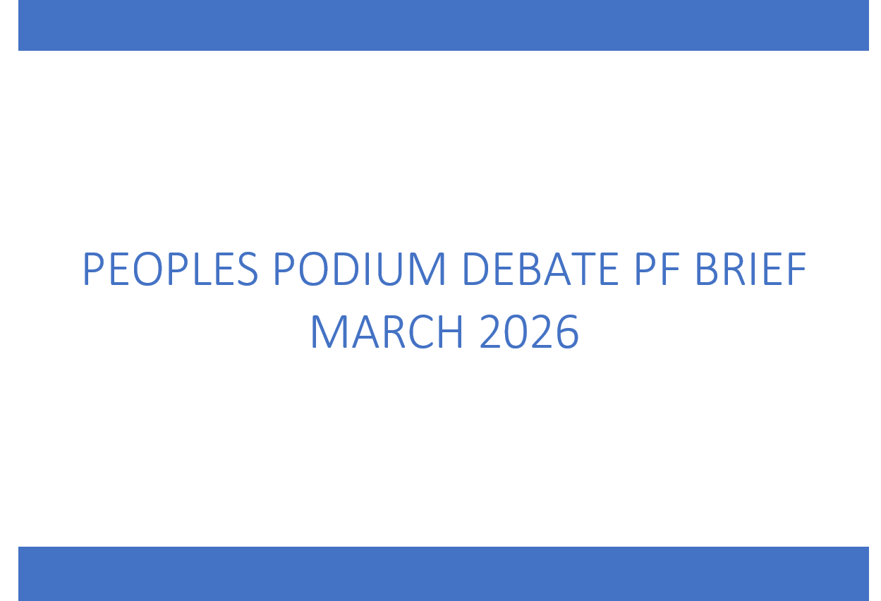 Public Forum Brief (March)