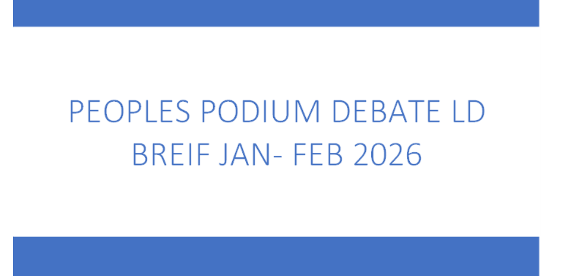 Lincoln Douglas Topic Brief (Jan - Feb )